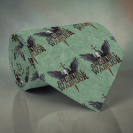 Gravata Christian Spiritual Warrior Custom Necktie