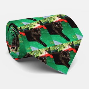 Gravata CHRISTMAS BLACK CAT tie