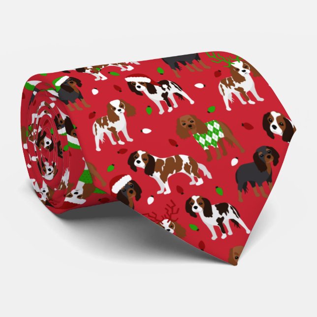 Gravata Christmas Cavalier King Charles Spaniel (Rolled)