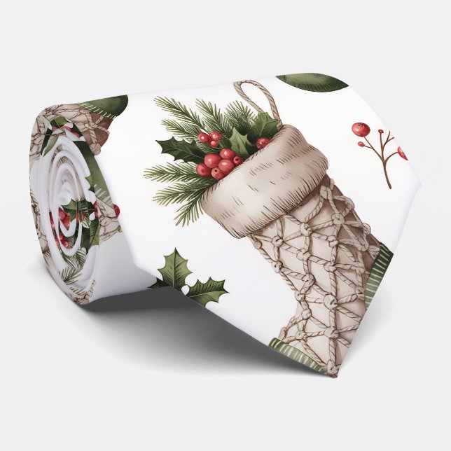 Gravata Christmas Stockings Winter Berries (Rolled)