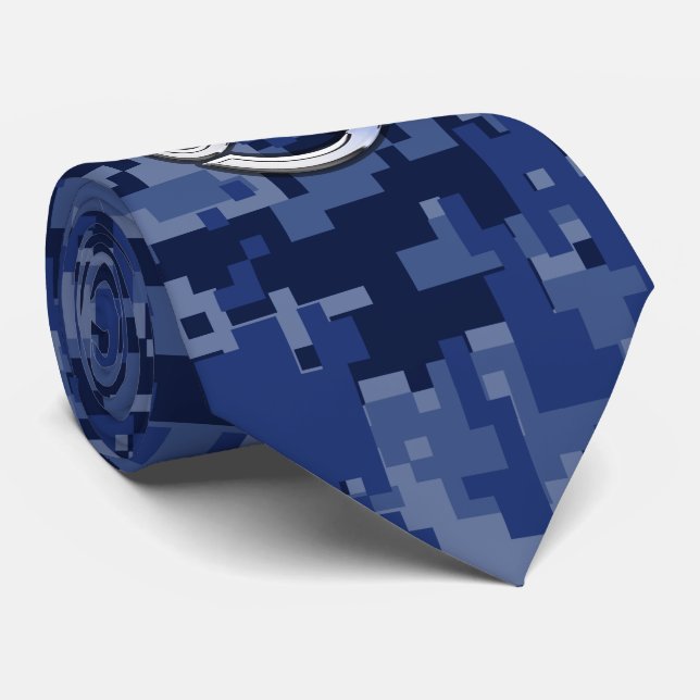 Gravata Chrome Like Cancer Sign on Blue Digital Camo (Rolled)