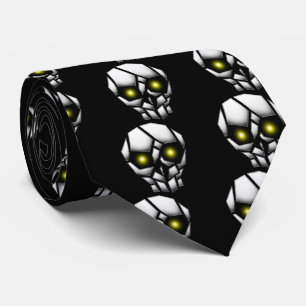 Gravata Chrome Plated Skull with Glowing Eyes