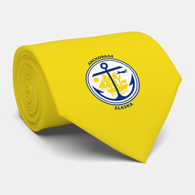 Gravata Cidade de Anchorage (Alasca) (Rolled)