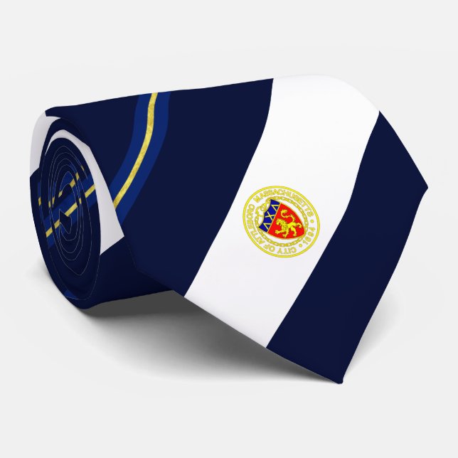 Gravata Cidade de Attleboro (Massachusetts), bandeira de N (Rolled)