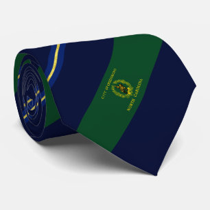 Gravata Cidade de Greensboro (Carolina do Norte) bandeira 