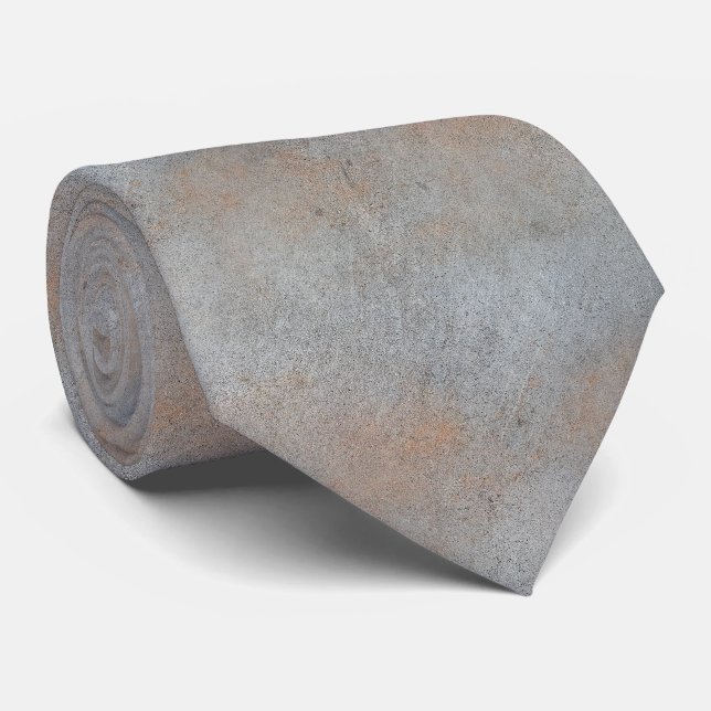 Gravata Cimento De Concreto Suave Com Imagem De Cinza (Rolled)