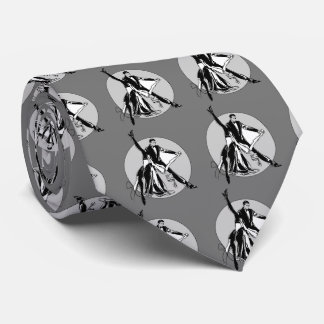 Gravata Cinza Ballroom Dancing Tie
