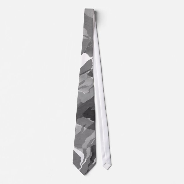 Gravata Cinza Camouflage Tie (Frente)