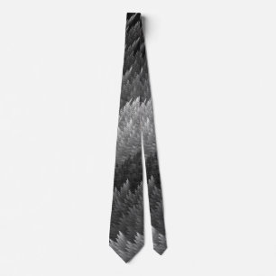 Gravata Cinza de aço Tewter Tartan Feather Tie