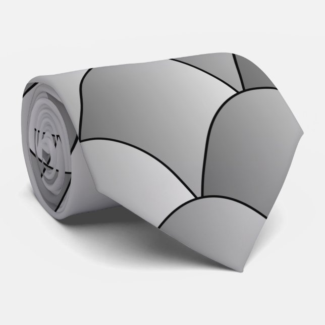 Gravata Cinza de Arte de Design (Rolled)