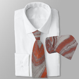 Gravata Cinza e Abstrato de pedra vermelha