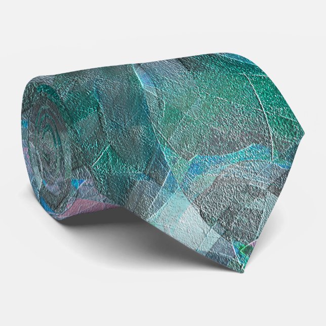 Gravata Cinza esverdeado sobre gesso de parede inacabado (Rolled)