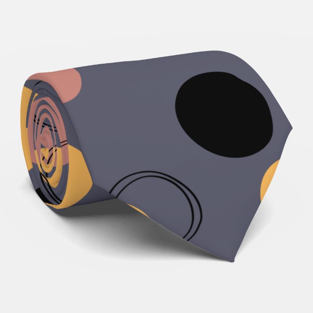 Gravata cinza na moda homens pretos do padrão amarelo (Rolled)