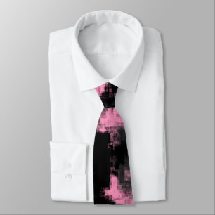Gravata Cinza rosa e preto