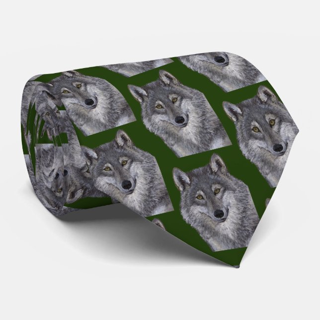 Gravata Cinza Wolf (Rolled)