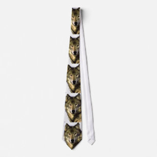 Gravata Cinza Wolf Portrait Tie