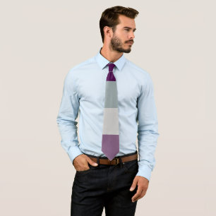 Gravata Cinzas Roxas Roxas com Sinalizador Assexual LGBT