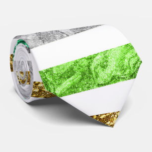 Gravata Cinzas verdes - Presente brilhante para homens