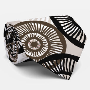 Gravata Círculo Abstrato chic com roda neutra