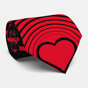 Gravata Círculos de Amor Vermelho - Adicione suas cores f