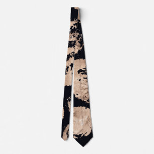 Gravata Círculos orgânicos rosa Dourados e Pretos