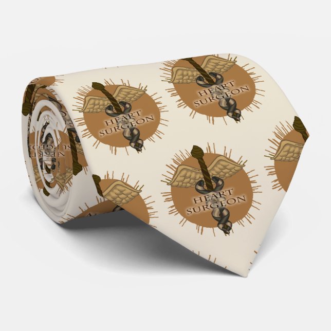 Gravata Cirurgião cardíaco Caduceus (Rolled)