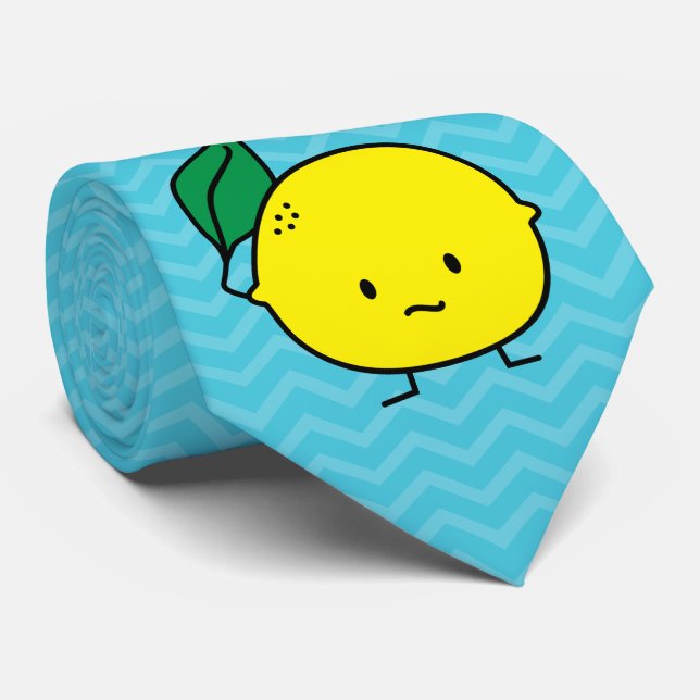 Gravata Citrinos amarelos ácidos da folha do limão lemony (Rolled)