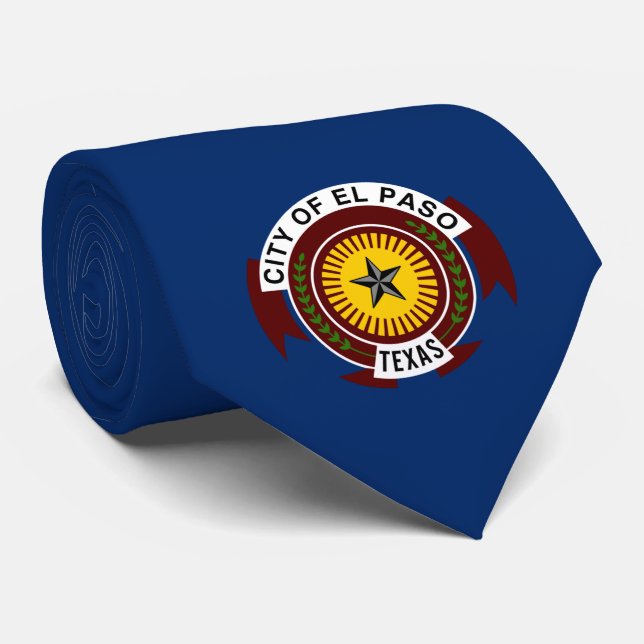 Gravata City Flag de El Paso (Texas) (Rolled)