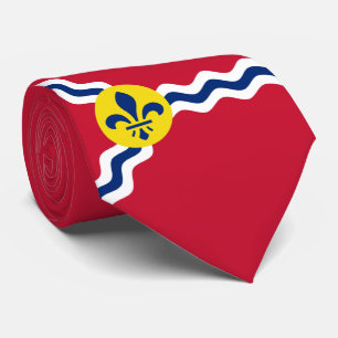 Gravata City Flag of Rua Louis (Missouri) Neck Tie