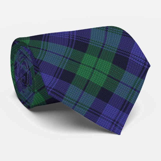 Gravata Clan Campbell Black Watch Scottish Tartan (Rolled)