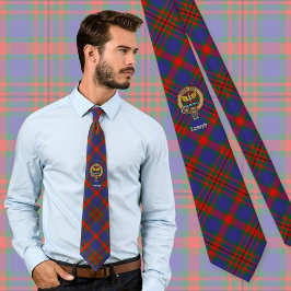 Gravata Clan Carnegie Crest sobre Tartan