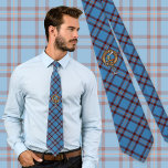 Gravata Clan Elliot Crest sobre o Antigo Tartan<br><div class="desc">Crachá da crista Clan Elliot rodeado por uma correia e fivela sobre o antigo fundo tartano. Custom Text.</div>
