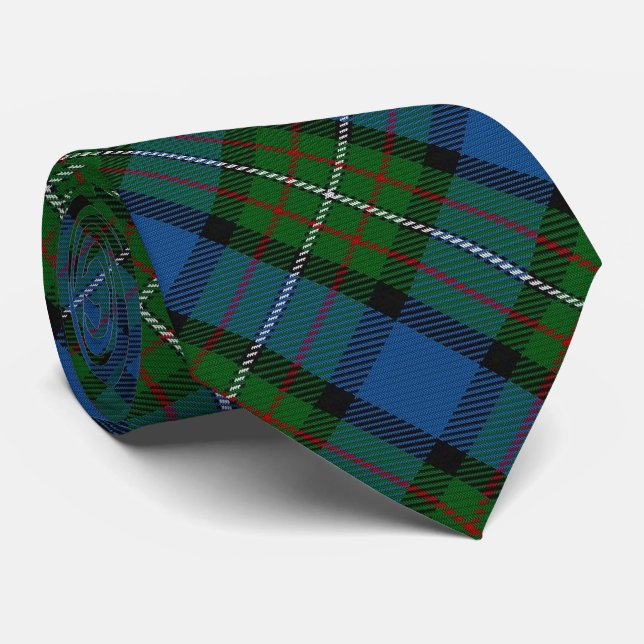 Gravata Clan Ferguson Fergusson - Letra F Monograma Tartan (Rolled)