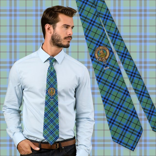 Gravata Clan Keith Crest sobre Tartan (Criador carregado)