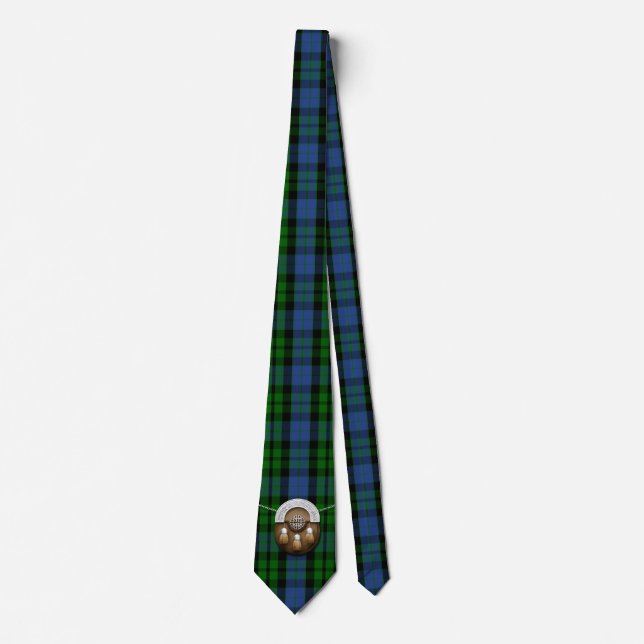 Gravata Clan MacKay Tartan E Sporran (Frente)