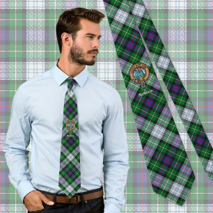 Gravata Clan MacKenzie Crest over Dress Tartan