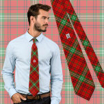 Gravata Clan Morrison Red Tartan Neck Tie<br><div class="desc">Clan Morrison tradicional tartã vermelha com cores modernas. Monograma personalizado.</div>