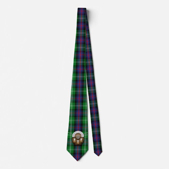 Gravata Clan Sutherland Tartan E Sporran (Frente)