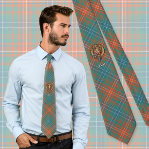 Gravata Clan Wilson Crest sobre o Antigo Tartan