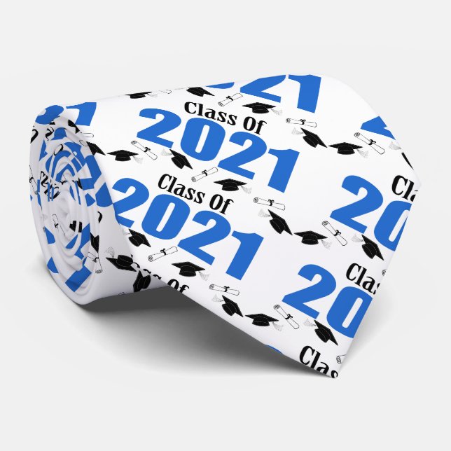 Gravata Classe De Bonés de formatura E Diplomas De 2021 (A (Rolled)