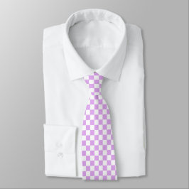Gravata Classic light lavender checkerboard 