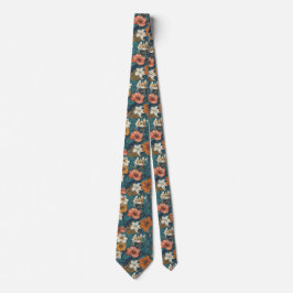 Gravata Classic Mens Fashion Tropical Flower