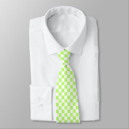 Gravata Classic visual lime checkerboard 