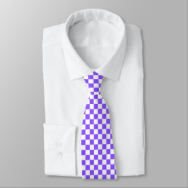 Gravata Classic visual purple checkerboard 