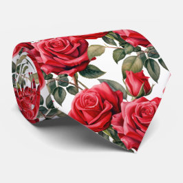 Gravata Clássica Formal de Rosas Vermelhas