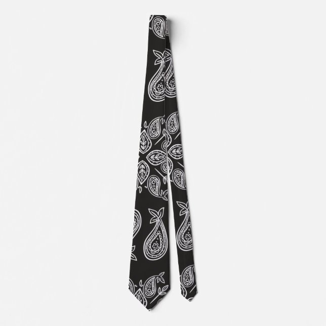 Gravata Clássica Paisley Elegante (Frente)