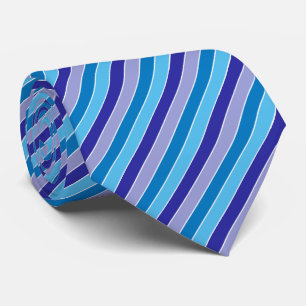 Gravata Clássico Azul Roxo Pajama Stripes Pescoço Padrã