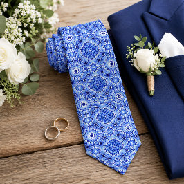 Gravata Clássico Chic Holandês Delft Azul Padrão Artístico