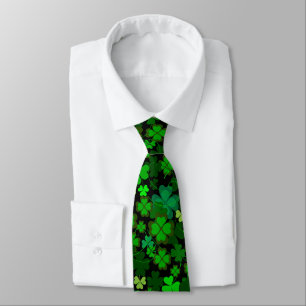 Gravata Clássico irlandês Shamrock de dupla face