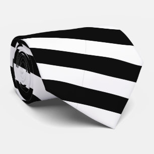 Gravata Clássico, preto e branco moderno, com risca